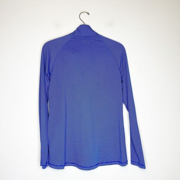 Under Armour M Medium Duke University Pullover Blue Striped 1/4 Zip Long Sleeve - Picture 5 of 6